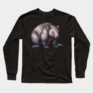 Wombat in Pixel Form Long Sleeve T-Shirt